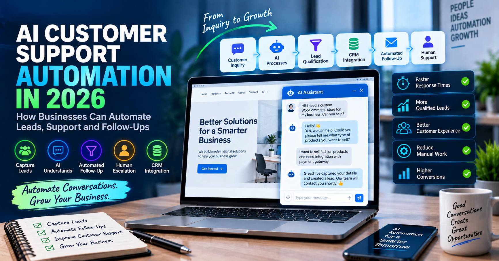 AI Customer Support Automation in 2026: How Businesses Can Automate Leads, Support and Follow-Ups