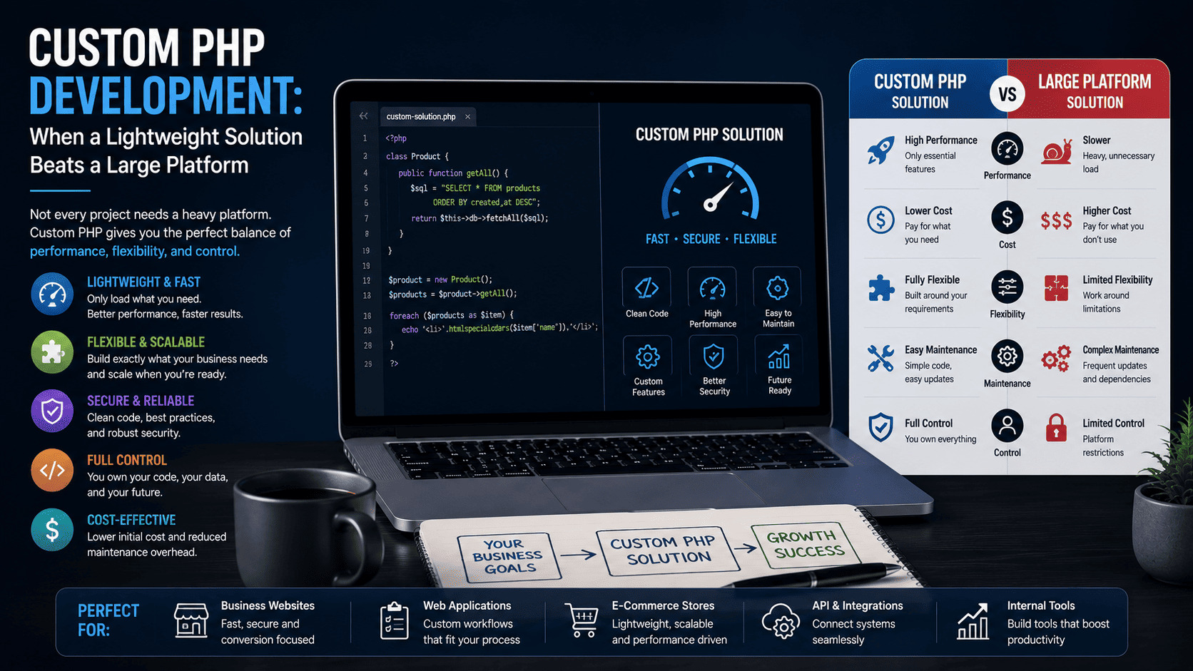 Custom PHP Development: When a Lightweight Solution Beats a Large Platform