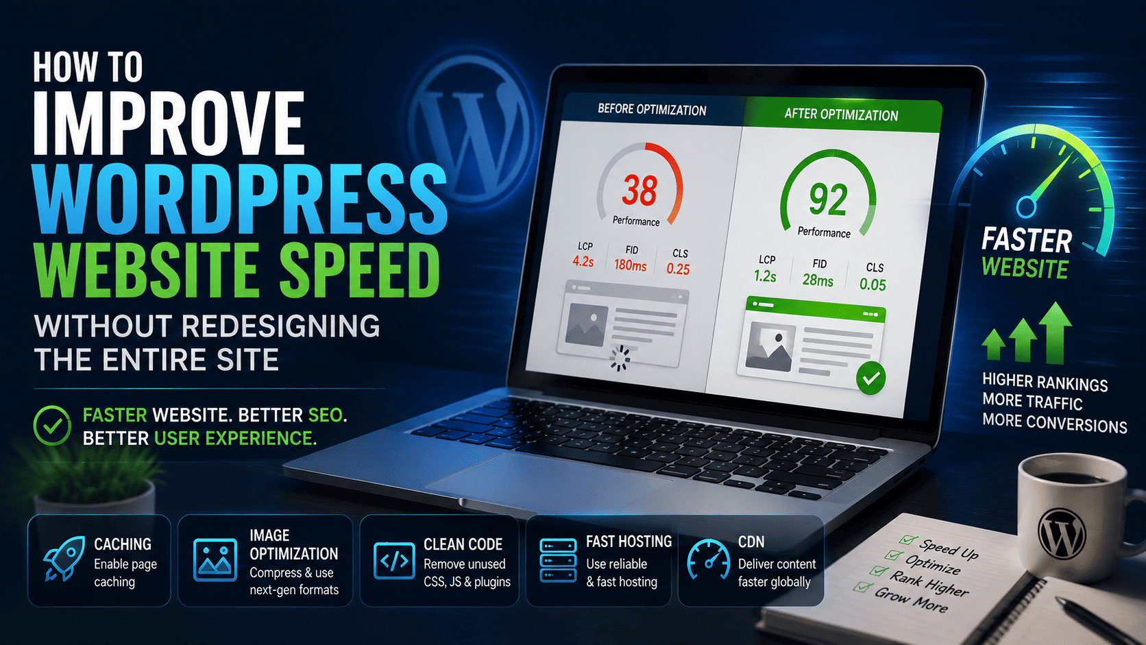 How to Improve WordPress Website Speed Without Redesigning the Entire Site