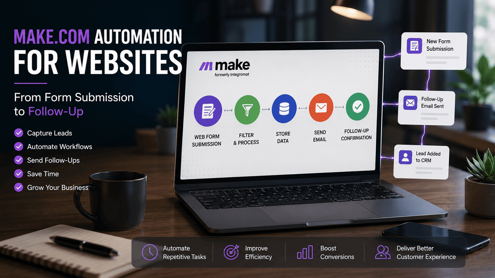 Make.com Automation for Websites: From Form Submission to Follow-Up
